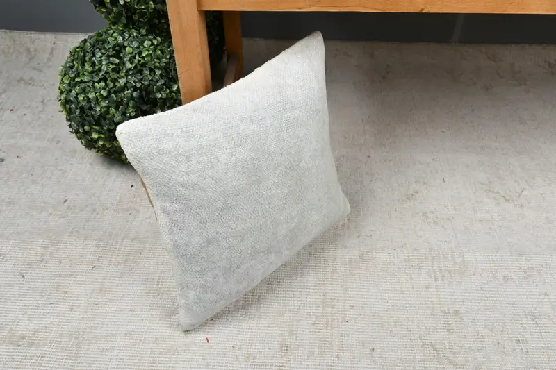 14x14 Beige Cushion Case, Toss Pillow Sham, Handmade Kilim Cushion, Vintage Kilim Pillow, Pillow, Vintage Pillow, Bright Pillow Sham - 7