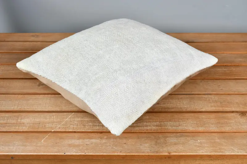 14x14 Beige Cushion Case, Toss Pillow Sham, Handmade Kilim Cushion, Vintage Kilim Pillow, Pillow, Vintage Pillow, Bright Pillow Sham - 2