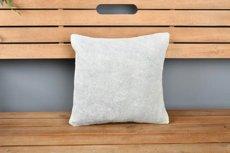 14x14 Beige Cushion Case, Toss Pillow Sham, Handmade Kilim Cushion, Vintage Kilim Pillow, Pillow, Vintage Pillow, Bright Pillow Sham - 6