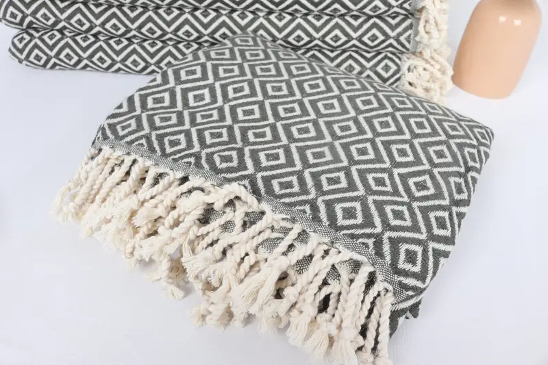 Best Beach Towel, Boyfriend Christmas Gift, 70x40 Cotton Diamond Towel, Bachelor Bachelorette Party Favors, Spa Gift Towel, Organic Turkish towel - 5