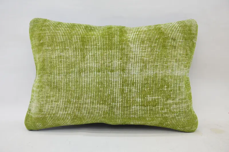 Indoor Cushion Cover, Ikat Cushion, Custom Pillow Cover, 16x24 Green Cushion Case, Pillow Cover, Boho Pillow, Home Decor Pillow, Throw Kilim Pillow - 4