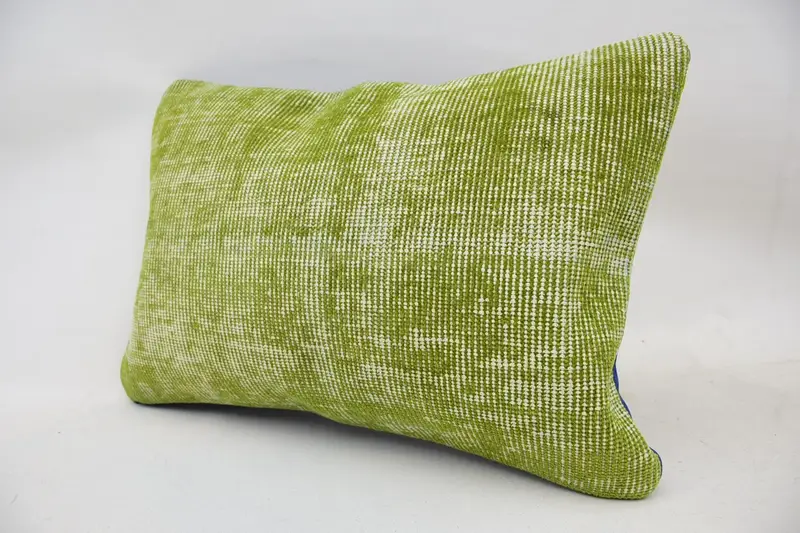 Indoor Cushion Cover, Ikat Cushion, Custom Pillow Cover, 16x24 Green Cushion Case, Pillow Cover, Boho Pillow, Home Decor Pillow, Throw Kilim Pillow - 3