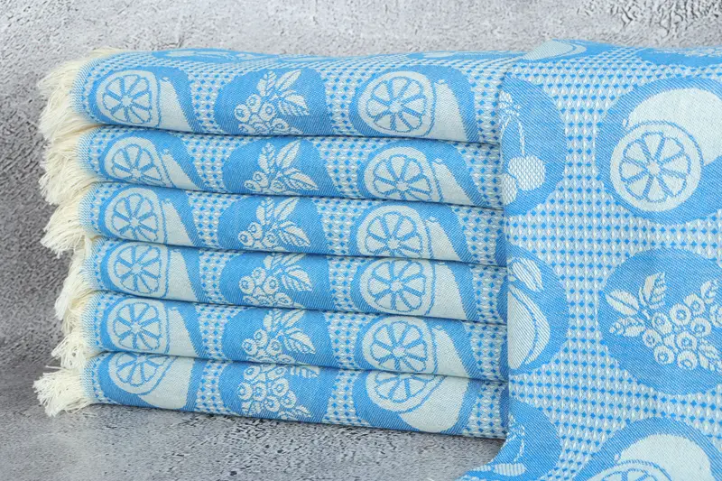 Turkish Tea Towel, 28x20 Cotton Fruits Patterned Towel, Small Bath Towels, Monogram Kitchen Towel, Hand Size Towels, Handmade Gift, Embroidery Towel - 2