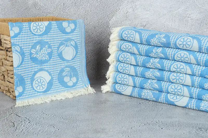 Turkish Tea Towel, 28x20 Cotton Fruits Patterned Towel, Small Bath Towels, Monogram Kitchen Towel, Hand Size Towels, Handmade Gift, Embroidery Towel - 4