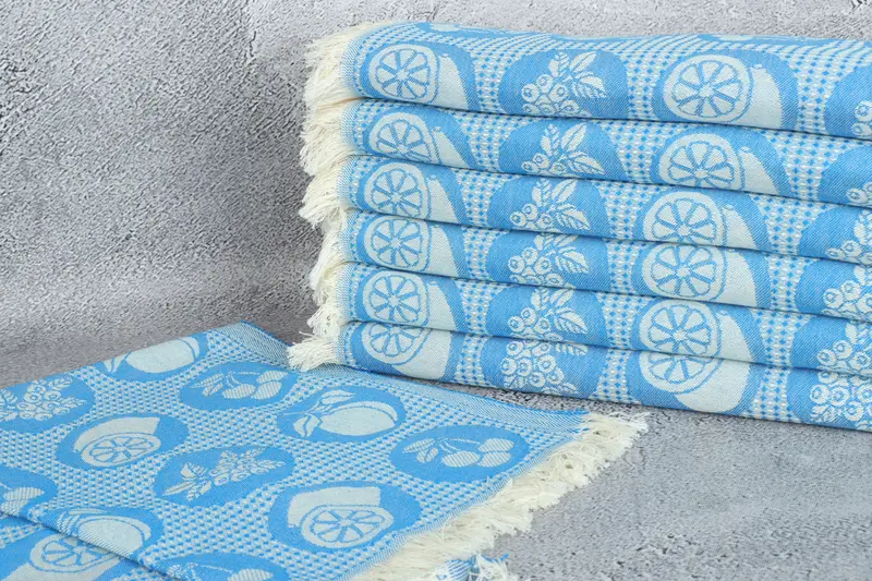 Turkish Tea Towel, 28x20 Cotton Fruits Patterned Towel, Small Bath Towels, Monogram Kitchen Towel, Hand Size Towels, Handmade Gift, Embroidery Towel - 3