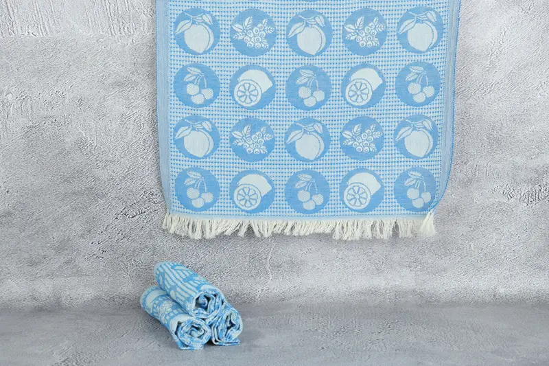 Turkish Tea Towel, 28x20 Cotton Fruits Patterned Towel, Small Bath Towels, Monogram Kitchen Towel, Hand Size Towels, Handmade Gift, Embroidery Towel - 1