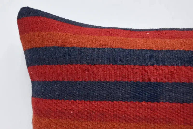 Kilim Cushion Sham, 16x24 Red Pillow Sham, Tapestry Pillow, Pillow Case, Toss Pillow Sham, Vintage Kilim Throw Pillow, Vintage Cushion, Boho Pillow - 2