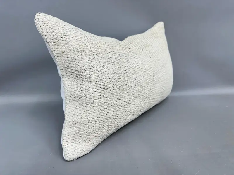 Home Decor Pillow, Vintage Pillow, Crochet Pattern Pillow, 12x20 Beige Pillow Case, Interior Designer Pillow, Accent Throw Pillow Cover, Pillow Sham - 2