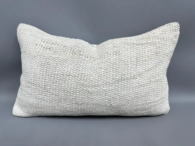 Home Decor Pillow, Vintage Pillow, Crochet Pattern Pillow, 12x20 Beige Pillow Case, Interior Designer Pillow, Accent Throw Pillow Cover, Pillow Sham - 1