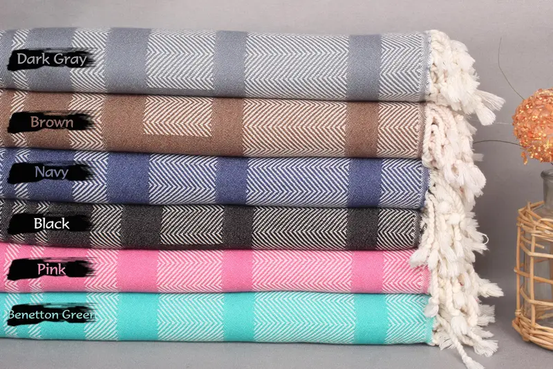 68x38 Cotton Chevron Towel, Bridal Shower Gift, Sand-resistant towel, Cotton towel, Personalized Turkish bath towel for home decor, Home Decor Towel - 2
