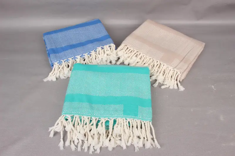 68x38 Cotton Chevron Towel, Bridal Shower Gift, Sand-resistant towel, Cotton towel, Personalized Turkish bath towel for home decor, Home Decor Towel - 4