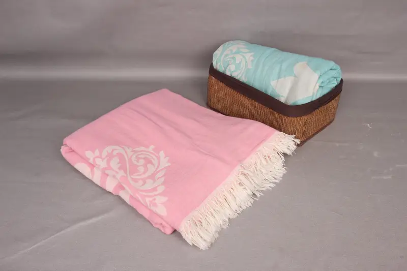 Summer Gift, 96x76 Cotton Baroque Towel, Throw Blanket, Turkish Bedspread, Bridesmaid Gifts, Beach Theme Wedding Gift, Personalized Gifts - 7