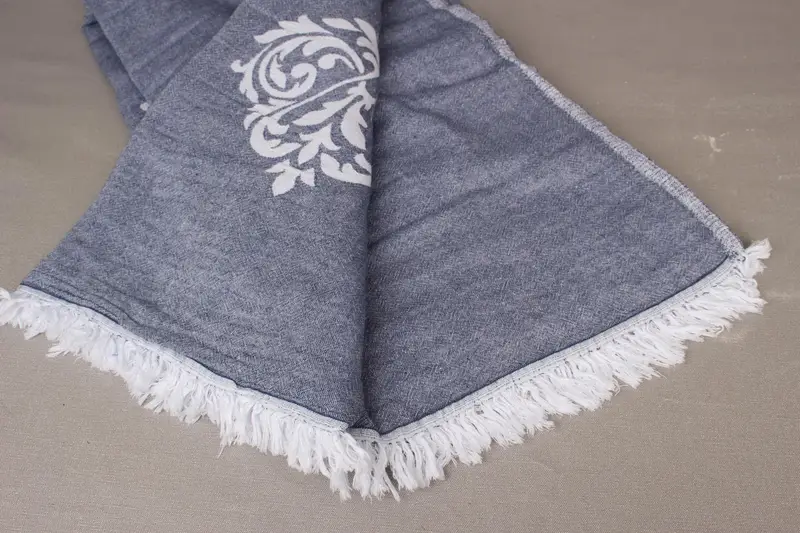 Summer Gift, 96x76 Cotton Baroque Towel, Throw Blanket, Turkish Bedspread, Bridesmaid Gifts, Beach Theme Wedding Gift, Personalized Gifts - 8