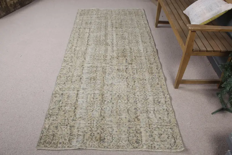 Elegante Alfombra Ikat Beige 1,1x2,8m Chic Decor