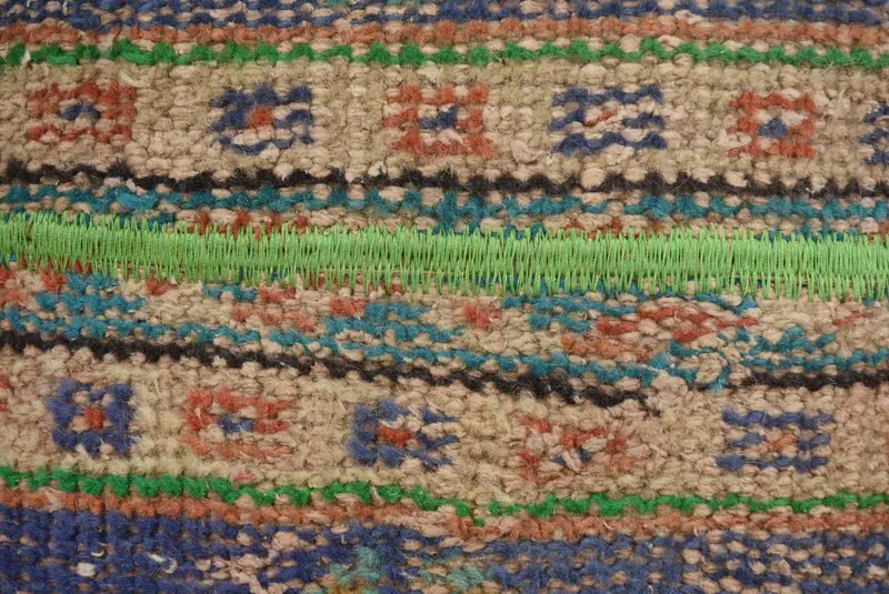 Handmade Kilim Cushion, Turkish Pillow, Anatolian Pillow Case, Antique Pillows, Handwoven Pillow, Pillow Cover, 14x14 Blue Pillow - 3