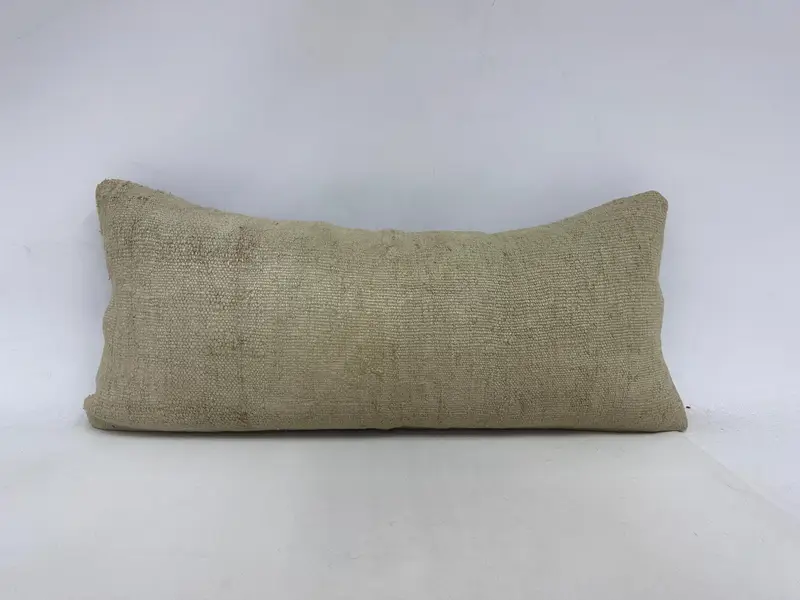 One Of A Kind Cushion, Kilim Pillow, Home Decor Pillow, Pillow Case, 16x36 Beige Pillow Case, Pillow for Couch, Vintage Pillow, Armchair Cushion - 1