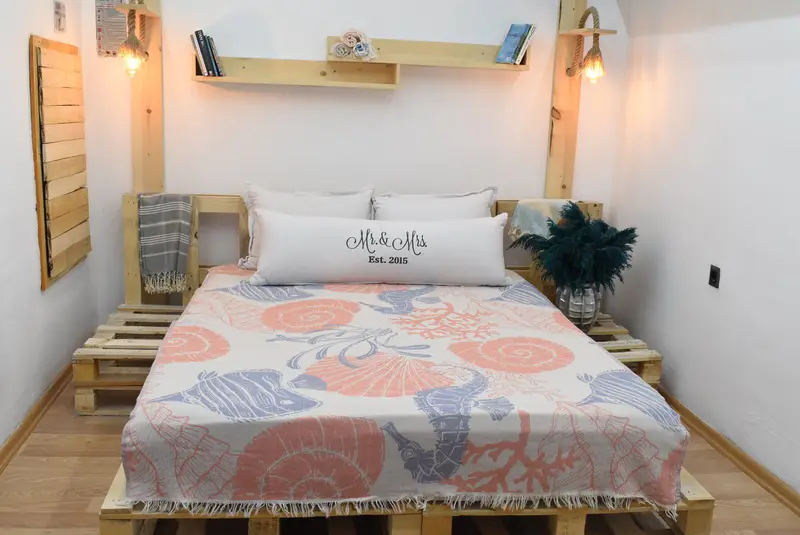 Embroidered Bedspread, Bedspread, Turkish Blanket, Woven Blanket, 88x64 Cotton Underwater Animals Design Towel, Wedding Hand Made Gift - 6
