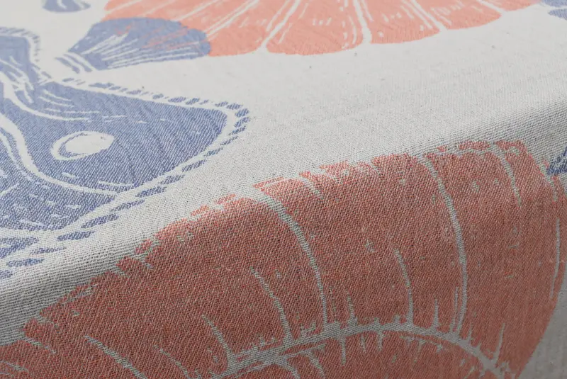 Embroidered Bedspread, Bedspread, Turkish Blanket, Woven Blanket, 88x64 Cotton Underwater Animals Design Towel, Wedding Hand Made Gift - 7