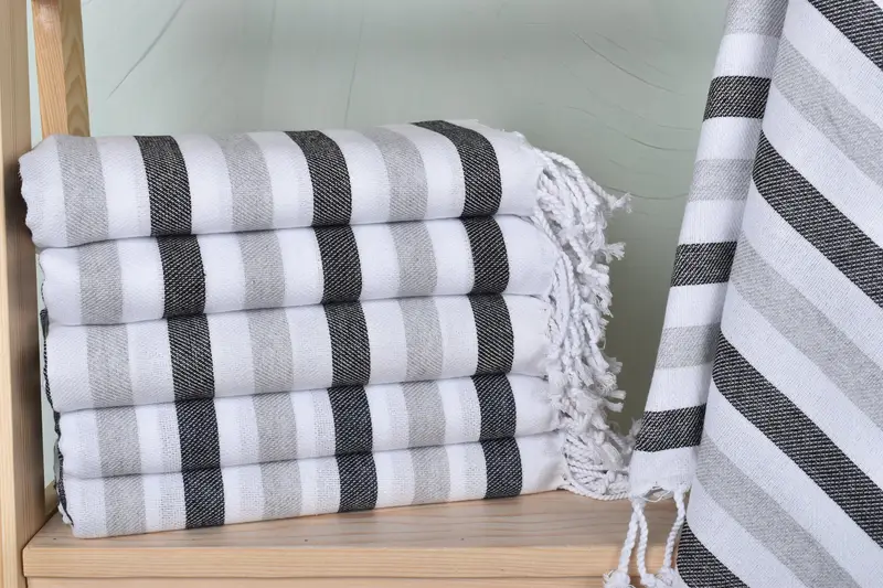 Wedding Day Gift For Bride, Custom Bath Towel, Bridesmaid Gift, Sand-free towel, Bachelor Towel, Quick-Dry Beach Towel, 70x40 Cotton Striped Towel - 1