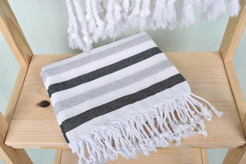 Wedding Day Gift For Bride, Custom Bath Towel, Bridesmaid Gift, Sand-free towel, Bachelor Towel, Quick-Dry Beach Towel, 70x40 Cotton Striped Towel - 5
