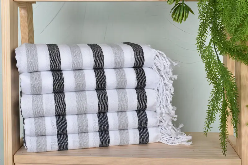 Wedding Day Gift For Bride, Custom Bath Towel, Bridesmaid Gift, Sand-free towel, Bachelor Towel, Quick-Dry Beach Towel, 70x40 Cotton Striped Towel - 2