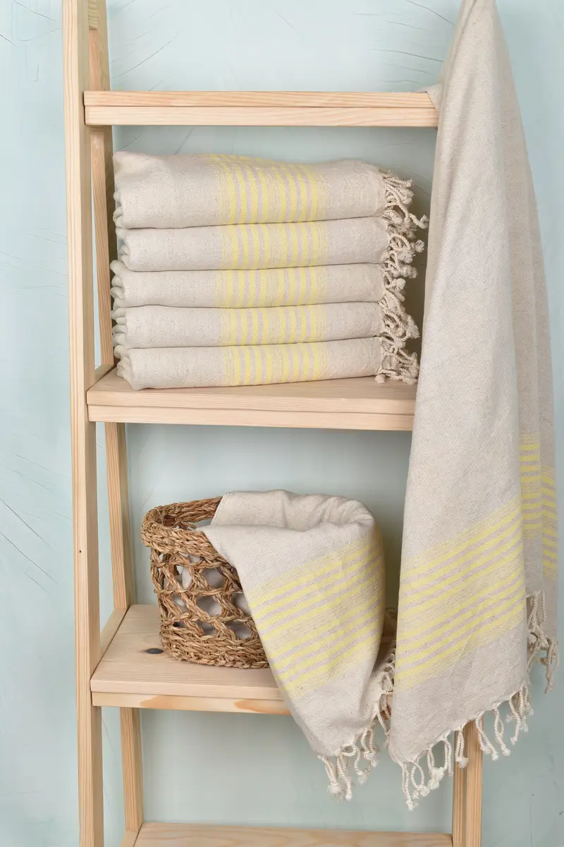 Home Gift, Beach towel, Turkish Beach Towel Monogram, Beach Towel Personalized, Sand-resistant towel, 68x40 Linen Striped Towel, Gifts For Him - 3