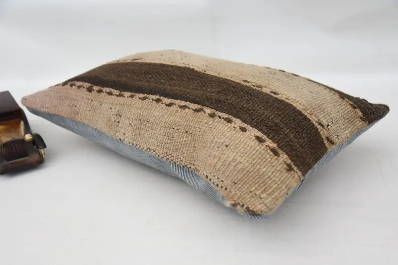 Decorative Bolster Cushion Case, 12x20 Brown Cushion Cover, Home Decor Pillow, Pillow Sham, Car Pillow Sham, Pillow for Couch, Pillow for Sofa - 6