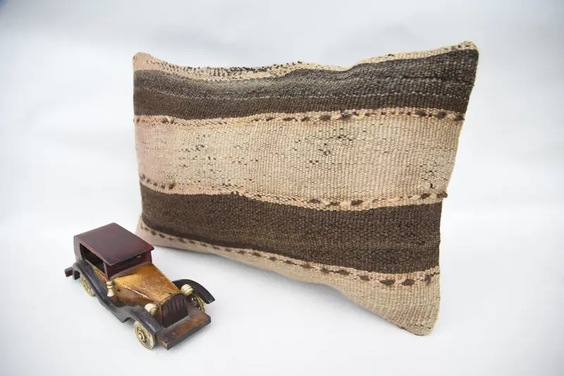 Decorative Bolster Cushion Case, 12x20 Brown Cushion Cover, Home Decor Pillow, Pillow Sham, Car Pillow Sham, Pillow for Couch, Pillow for Sofa - 3