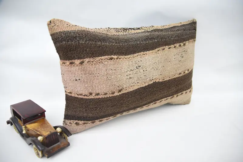 Decorative Bolster Cushion Case, 12x20 Brown Cushion Cover, Home Decor Pillow, Pillow Sham, Car Pillow Sham, Pillow for Couch, Pillow for Sofa - 2