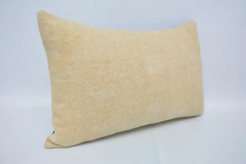 Vintage Pillow, Ethnical Kilim Rug Pillow, Toss Cushion Cover, Retro Throw Pillow, Pillow for Couch, 16x24 Beige Cushion Case, Pillow Case - 3
