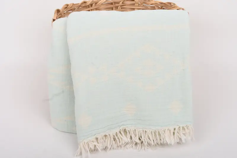 Turkish Towel Beach Blanket, Xmas Gifts, 70x60 Cotton Geometric Towel, Tablecloth, Beach Wedding Favor, Bridal Shower Gift, Personalized Blanket - 6