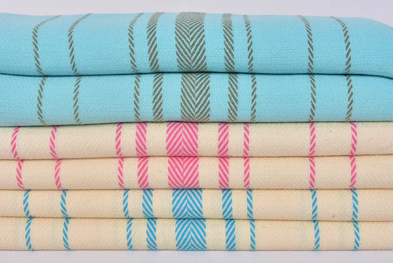 70x40 Cotton Striped Towel, Gift For Best Friend, Peshtemal Towel, Turkish Towel Beach, Embroidered Towel, Beach Bachelorette Party Decorations - 2