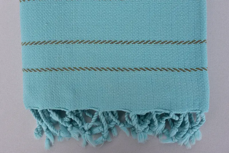 70x40 Cotton Striped Towel, Gift For Best Friend, Peshtemal Towel, Turkish Towel Beach, Embroidered Towel, Beach Bachelorette Party Decorations - 7
