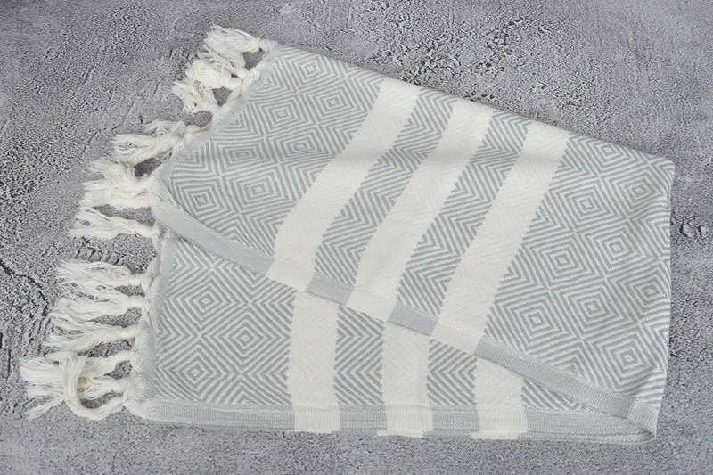 Turkish Tea Towel, 32x20 Cotton Diamond Towel, Turkish Towel, Spa Towel, Personalized Dish Towel, Handmade Gift, Gym Towel, Turkish Towel Hand Towel - 6