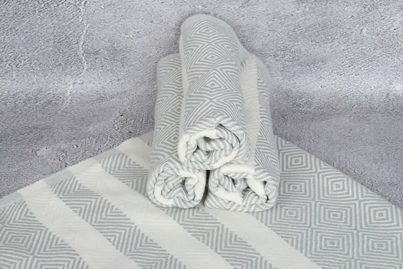 Turkish Tea Towel, 32x20 Cotton Diamond Towel, Turkish Towel, Spa Towel, Personalized Dish Towel, Handmade Gift, Gym Towel, Turkish Towel Hand Towel - 7