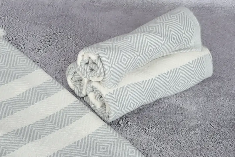 Turkish Tea Towel, 32x20 Cotton Diamond Towel, Turkish Towel, Spa Towel, Personalized Dish Towel, Handmade Gift, Gym Towel, Turkish Towel Hand Towel - 8