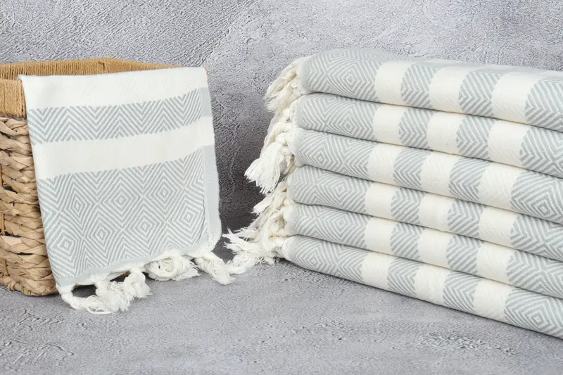 Turkish Tea Towel, 32x20 Cotton Diamond Towel, Turkish Towel, Spa Towel, Personalized Dish Towel, Handmade Gift, Gym Towel, Turkish Towel Hand Towel - 3
