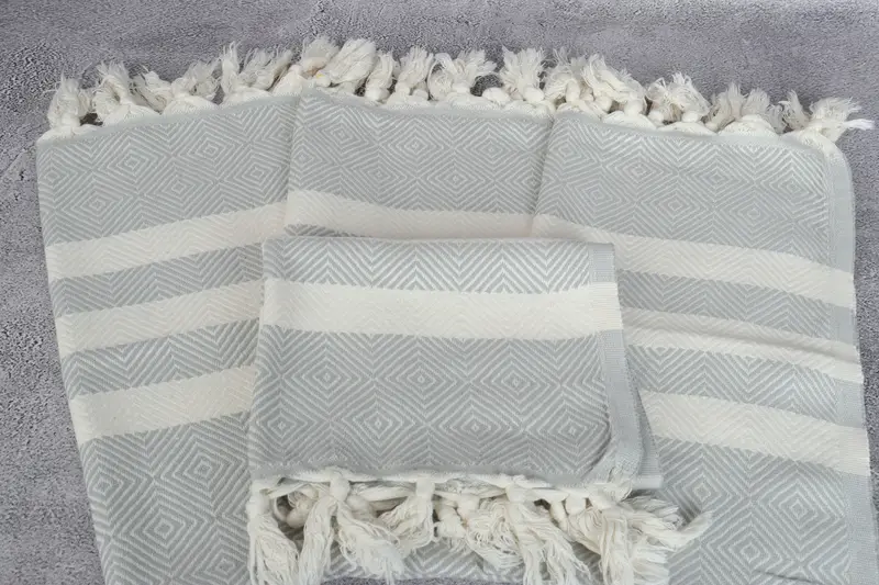 Turkish Tea Towel, 32x20 Cotton Diamond Towel, Turkish Towel, Spa Towel, Personalized Dish Towel, Handmade Gift, Gym Towel, Turkish Towel Hand Towel - 4