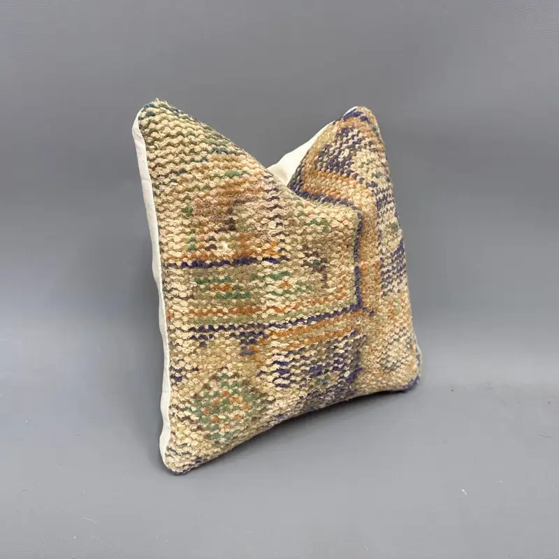 12x12 Green Cushion Case, Kilim Cushion Sham, Interior Designer Pillow, Pillow Cover, Pillow for Sofa, Accent Throw Pillow Cover - 2