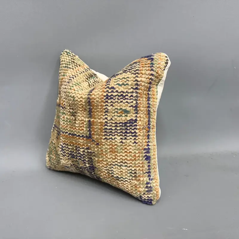 12x12 Green Cushion Case, Kilim Cushion Sham, Interior Designer Pillow, Pillow Cover, Pillow for Sofa, Accent Throw Pillow Cover - 3
