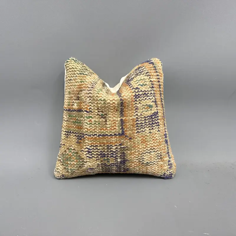 12x12 Green Cushion Case, Kilim Cushion Sham, Interior Designer Pillow, Pillow Cover, Pillow for Sofa, Accent Throw Pillow Cover - 1