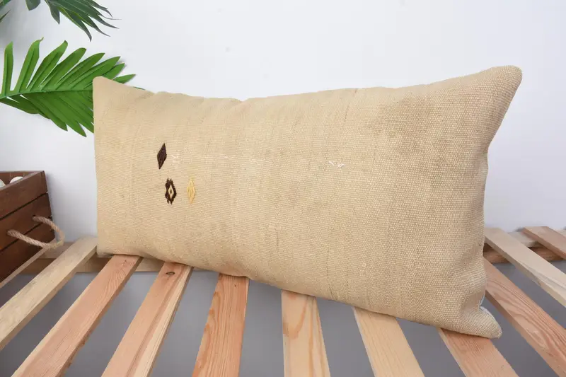 Gift Pillow, 12x24 Beige Pillow Cover, Muted Pillow Cover, Pillow Sham, Turkish Kilim Pillow, Home Decor Pillow, Living Room Throw Cushion Case - 4