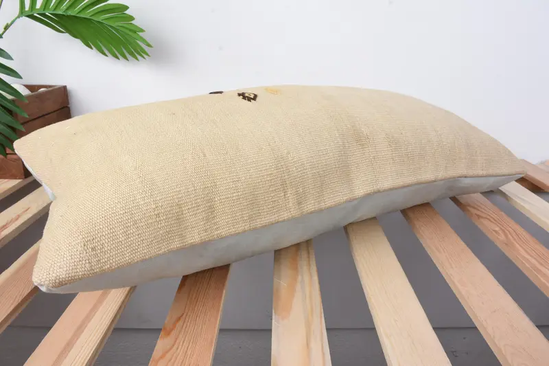 Gift Pillow, 12x24 Beige Pillow Cover, Muted Pillow Cover, Pillow Sham, Turkish Kilim Pillow, Home Decor Pillow, Living Room Throw Cushion Case - 6