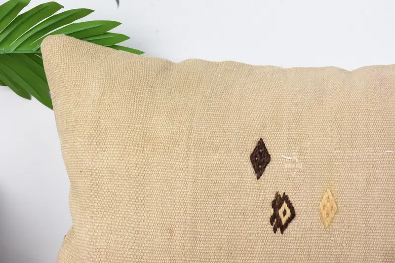 Gift Pillow, 12x24 Beige Pillow Cover, Muted Pillow Cover, Pillow Sham, Turkish Kilim Pillow, Home Decor Pillow, Living Room Throw Cushion Case - 2