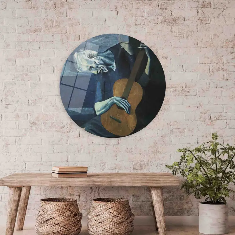 ピカソの古いギタリスト キャンバス プリント - 芸術的な室内装飾