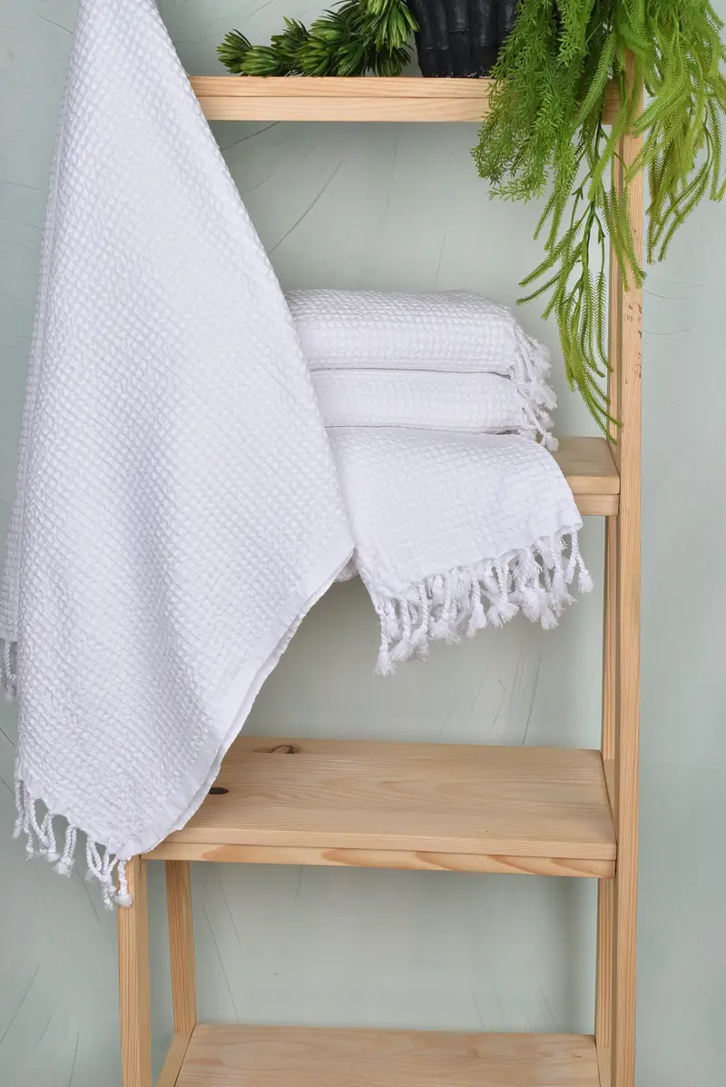 Personalized Turkish Towel, Handmade Turkish Towel, Quick-Dry Beach Towel, 68x36 Cotton Waffle Towel, Merry Christmas Gifts, Embroidered Towel - 6