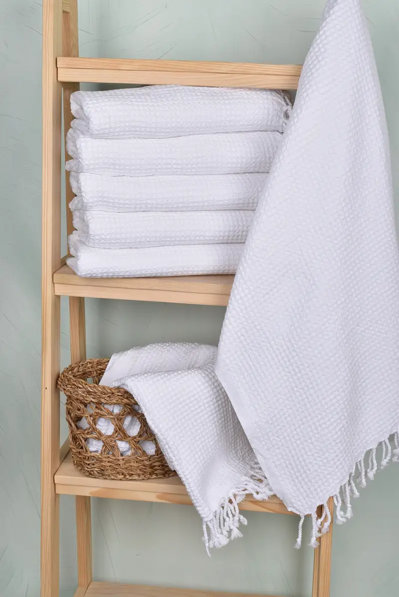 Personalized Turkish Towel, Handmade Turkish Towel, Quick-Dry Beach Towel, 68x36 Cotton Waffle Towel, Merry Christmas Gifts, Embroidered Towel - 3