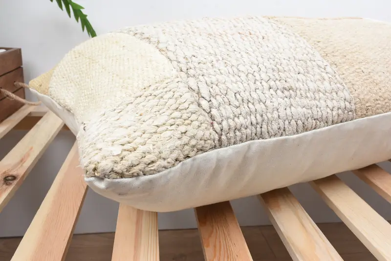 16x36 White Pillow Sham, Pillow Case, Antique Pillows, Ethnical Kilim Rug Pillow, Handmade Kilim Cushion, Designer Throw Pillow - 6