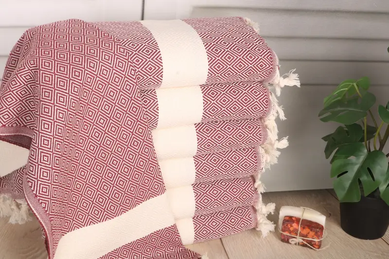 Bathroom Hand Towel, Wedding Favors, First Wedding Anniversary Gift, Turkish Towel Hand Towel, Turkish Tea Towel, 36x20 Cotton Diamond Towel - 1