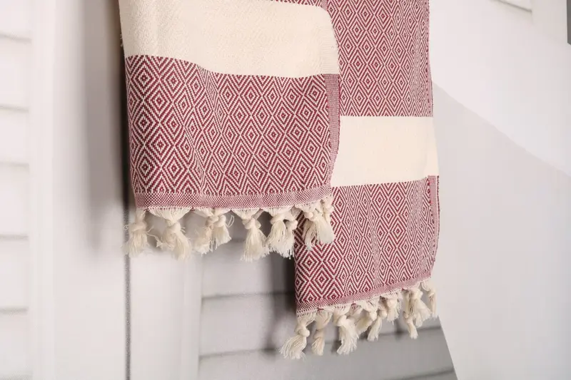 Bathroom Hand Towel, Wedding Favors, First Wedding Anniversary Gift, Turkish Towel Hand Towel, Turkish Tea Towel, 36x20 Cotton Diamond Towel - 8